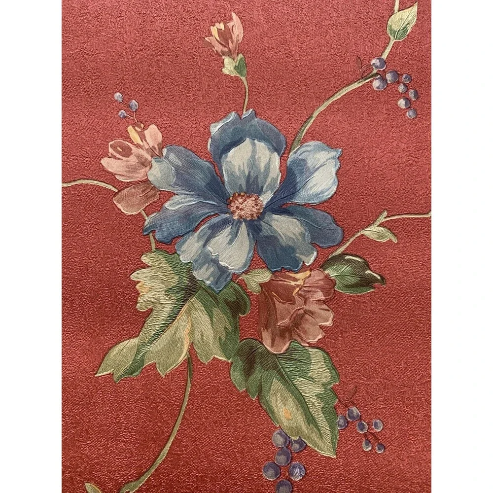 Colorful Vintage Floral Wallpaper Living Walls Botanical 61452, 21 In. x 11 Yds.